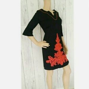 Lilly Pulitzer Black Dress with Red Accents